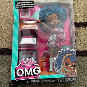 L.O.L. Surprise! Doll with Bright Blue Curly Hair and Plaid Outfit